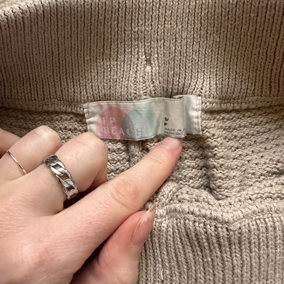 Free People Cream Cardigan/Knit Pants Set - Picture 5 of 6